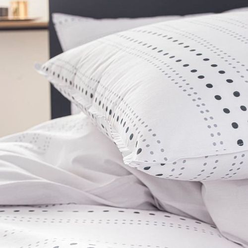 TODAY Parure de lit SUNSHINE 5.44 - 2 personnes - 220 x 240 cm coton - Imprimé Blanc Graphique TODAY - Photo n°3; ?>