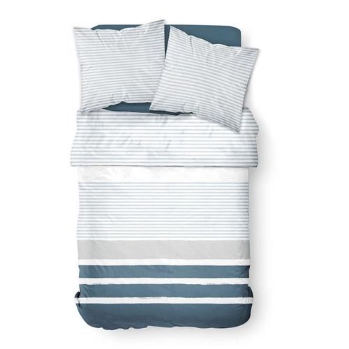 TODAY Parure de lit SUNSHINE 5.49 - 2 personnes - 220 x 240 cm coton - Imprimé Bleu Graphique TODAY - Photo n°2; ?>