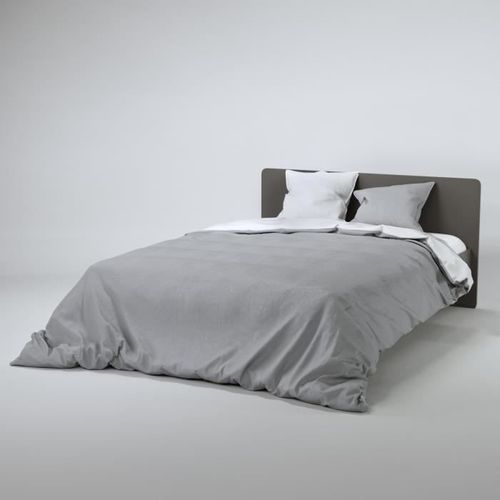 TODAY PREMIUM Parure de couette percale bicolore - 1 housse de couette 220x240 cm chantilly et zinc + 2 taies - Photo n°2; ?>
