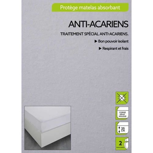 TODAY Protege Matelas / Alese Absorbant Anti-Acariens 160x200cm - 100% Coton - Photo n°2; ?>