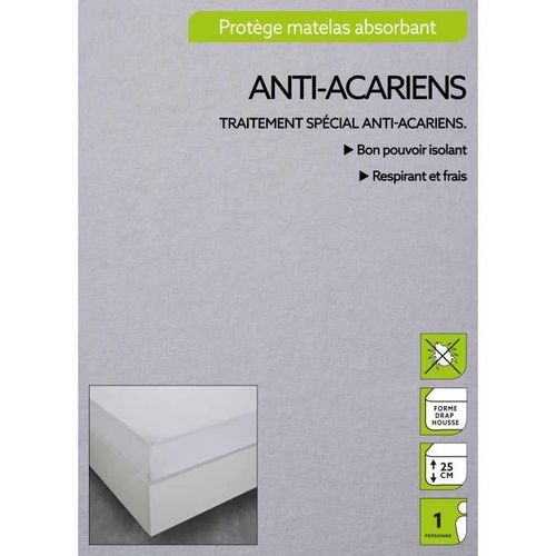 TODAY Protege Matelas / Alese Absorbant Anti-Acariens 90x190/200cm - 100% Coton - Photo n°2; ?>