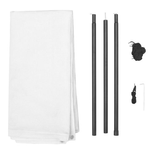 Toile D'ombrage Avec Poteaux HDPE Carré 3 X 3 M Blanc 13 Toile d'ombrage avec poteaux HDPE Carré 3 x 3 m Blanc - Photo n°3; ?>