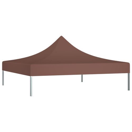 Toit de tente de réception 2x2 m Marron 270 g/m² - Photo n°2; ?>