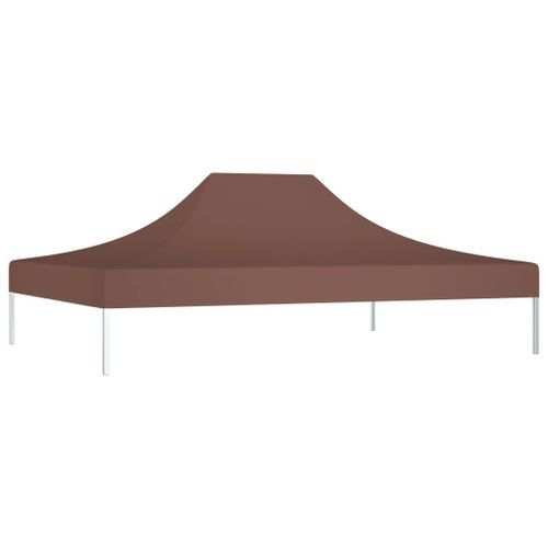 Toit de tente de réception 4,5x3 m Marron 270 g/m² - Photo n°2; ?>