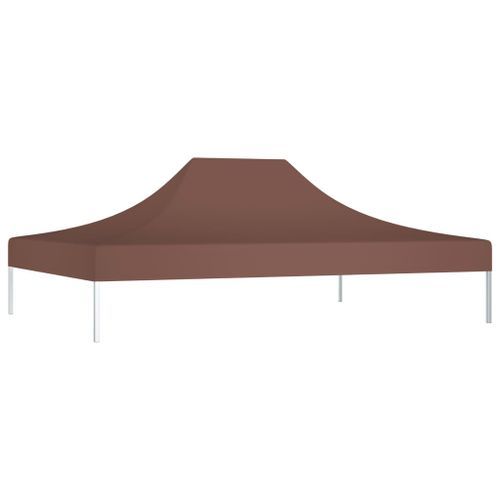 Toit de tente de réception 4x3 m Marron 270 g/m² - Photo n°2; ?>