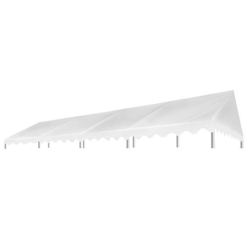 Toit de tente de réception 4x8 m Blanc 450 g/m² - Photo n°2; ?>