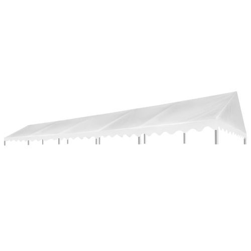 Toit de tente de réception 5x10 m Blanc 450 g/m² - Photo n°2; ?>