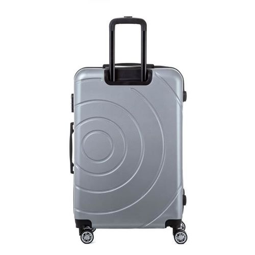 TRAVEL WORLD Ensemble de 2 valises 55/75cm Argent - Photo n°3; ?>