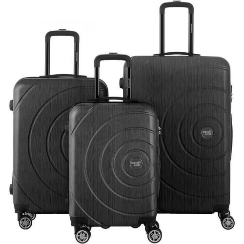 Travel World lot de 2 valises SHA gris foncé, valise cabine 55cm et valise  65cm.