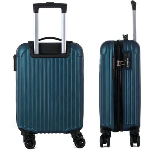 TRAVEL WORLD Valise trolley 50cm avec 4 roues - Couleur Canard - Photo n°2; ?>