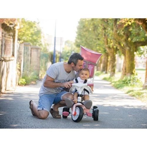 Tricycle Baby Balade Plus Rose - SMOBY - Photo n°3; ?>