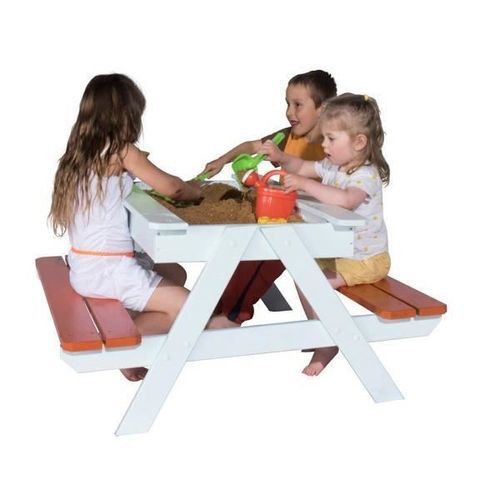 TRIGANO Table Pic nic en bois Enfant avec bac a sable intégré - Photo n°2; ?>