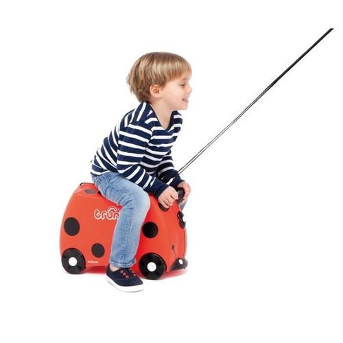 TRUNKI  Valise Porteur a roulettes pour enfants - Coccinelle Harley - Photo n°3; ?>