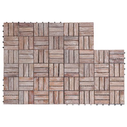 Tuiles De Terrasse 11 Pcs 30x30 Cm Bois De Récupération Solide 2 21 Tuiles de terrasse 11 pcs 30x30 cm Bois de récupération solide 2 - Photo n°3; ?>