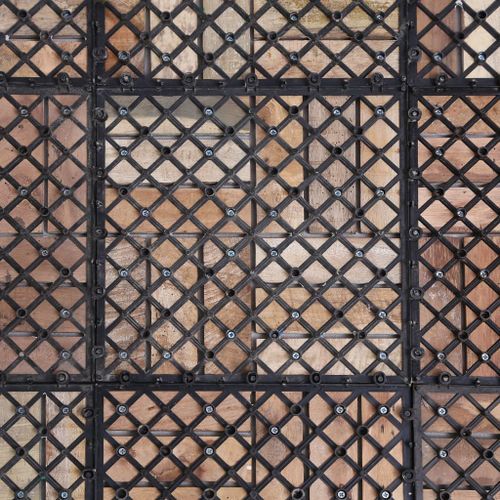 Tuiles de terrasse 22 pcs 30x30 cm Bois de récupération solide - Photo n°3; ?>