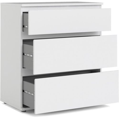 TVILUM Commode 3 tiroirs - Décor blanc - L 76,8 x P 40 x H 83,70 cm - OMAHA - Photo n°2; ?>