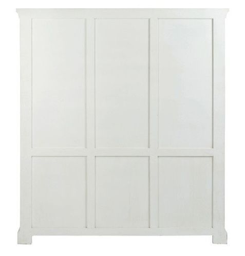 Vaisselier 2 portes 3 tiroirs bois massif blanc Nayra - Photo n°3; ?>