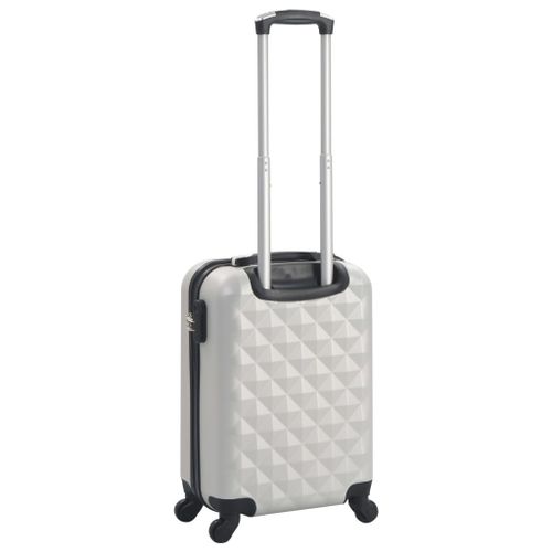 Valise rigide Argenté brillant ABS - Photo n°3; ?>