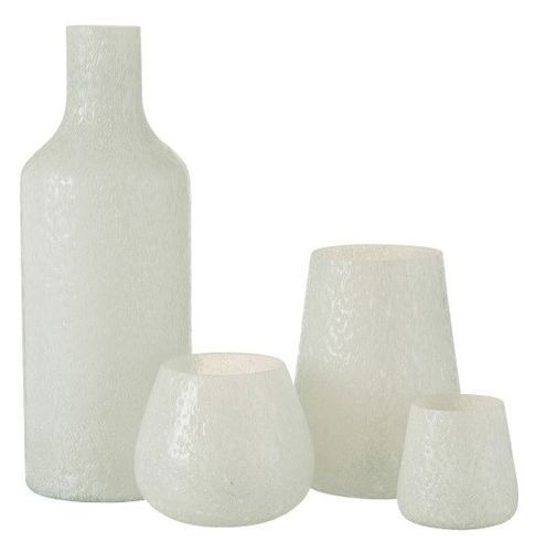 Vase avec col verre relief blanc Ettis - Photo n°2; ?>