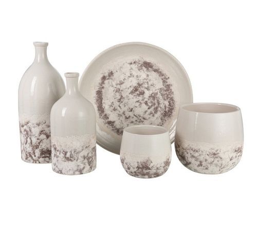 Vase céramique gris et marron Licia H 36 cm - Photo n°2; ?>