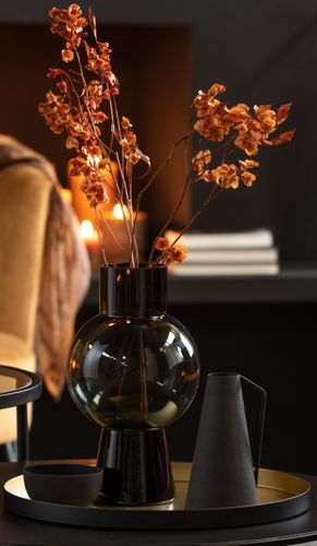 Vase rond métal noir Gertrude D 10 cm - Photo n°2; ?>