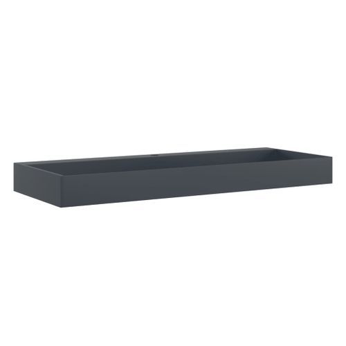 Vasque 120x46x11 cm fonte minérale/marbre anthracite - Photo n°2; ?>