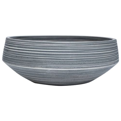 Vasque à poser gris rond Φ41x14 cm céramique - Photo n°2; ?>