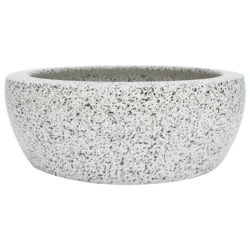 Vasque à poser gris rond Φ41x14 cm céramique - Photo n°2; ?>