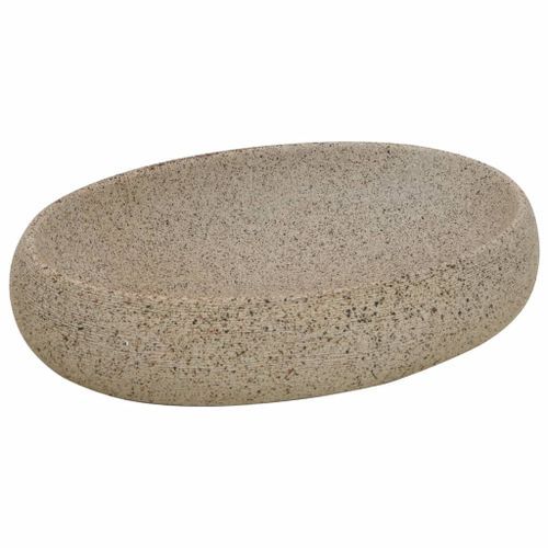 Vasque à poser sable ovale 59x40x15 cm céramique - Photo n°2; ?>