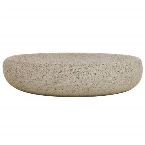 Vasque à poser sable ovale 59x40x15 cm céramique - Photo n°3; ?>