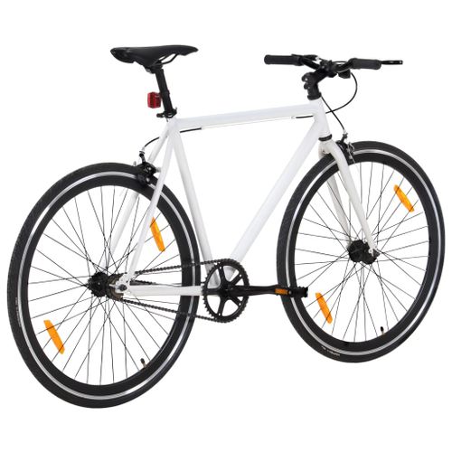 Vélo à pignon fixe blanc et noir 700c 51 cm - Photo n°3; ?>