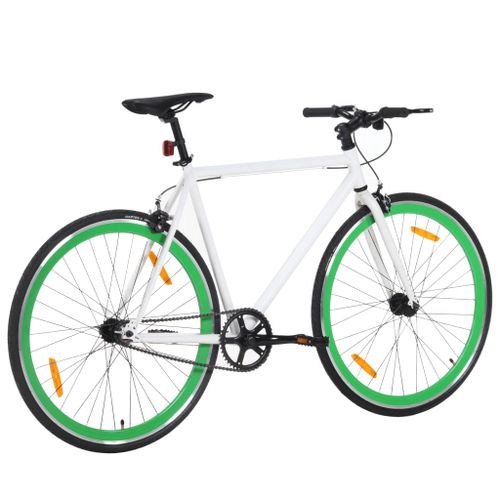 Vélo à pignon fixe blanc et vert 700c 51 cm - Photo n°3; ?>