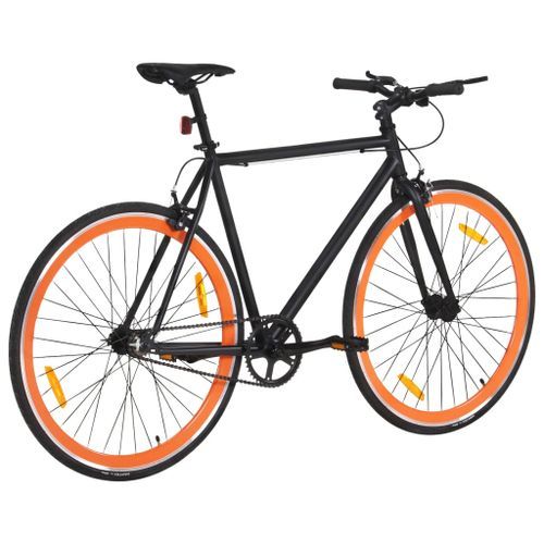 Vélo à pignon fixe noir et orange 700c 51 cm - Photo n°3; ?>