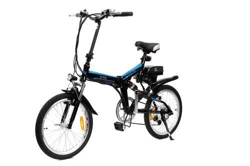Vélo électrique E-Go Quick Line 250W blanc et bleu - Photo n°2; ?>