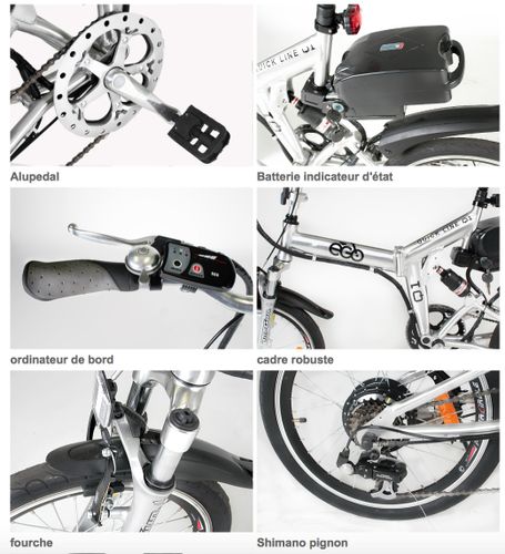 Vélo électrique E-Go Quick Line 250W noir - Photo n°2; ?>