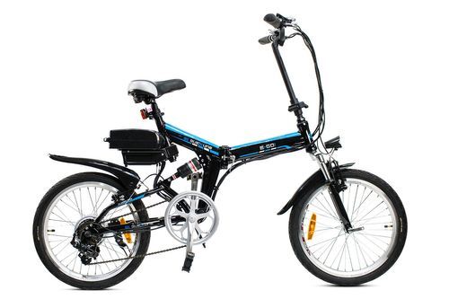 Vélo électrique E-Go Quick Line 250W noir et bleu 2 - Photo n°3; ?>