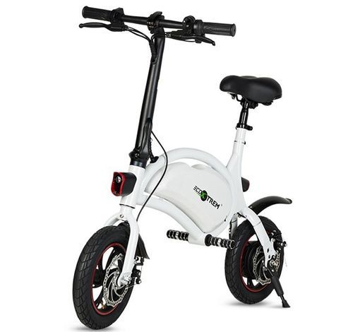 Vélo électrique homologuée route 250W avec siège et repose-pieds blanc - 25 km/h - Photo n°2; ?>