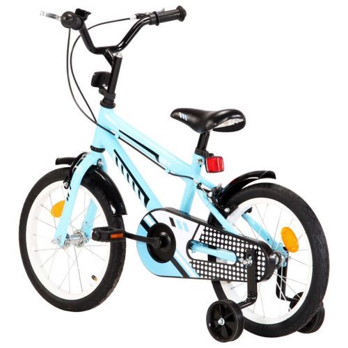 Vélo pour enfant bleu et noir 16 pouces Vital - Photo n°3; ?>