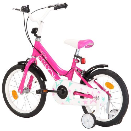 Vélo pour enfants 16 pouces Noir et rose - Photo n°3; ?>
