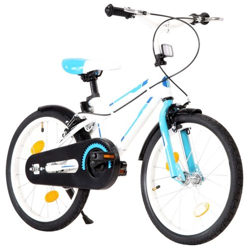 Vélo pour enfants 18 pouces Bleu et blanc - Photo n°2; ?>