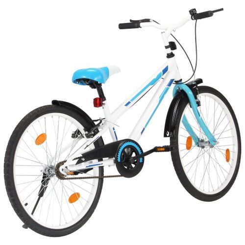 Vélo pour enfants 24 pouces Bleu et blanc - Photo n°3; ?>