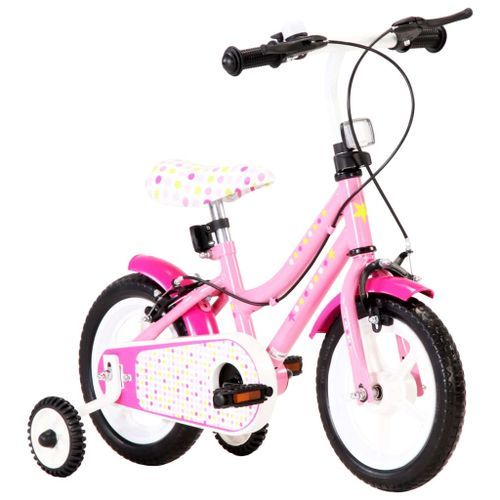 Vélo pour fille rose et blanc 12 pouces Cyclob - Photo n°2; ?>