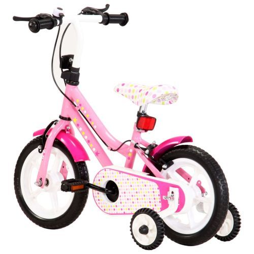 Vélo pour fille rose et blanc 12 pouces Cyclob - Photo n°3; ?>