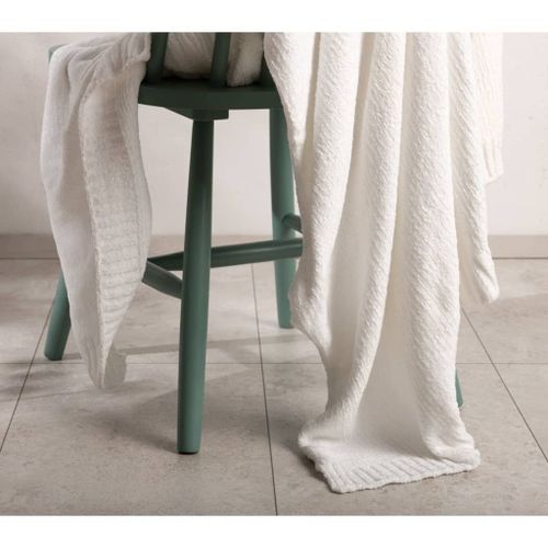 Venture Home Couverture Ally 170x130 cm polyester blanc - Photo n°3; ?>