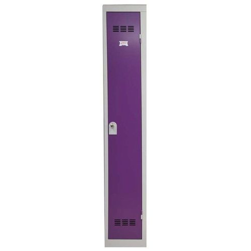 Vestiaire industriel métal violet 1 porte L 31 x H 185 x P 51 cm - Photo n°2; ?>
