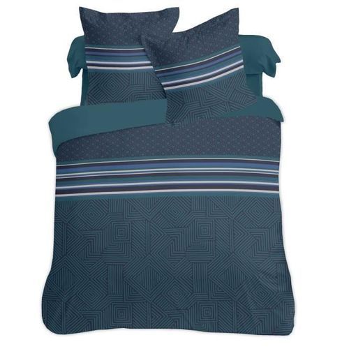 VISION Marco - Parure housse de couette 200x200cm avec 2 taies - 100% coton - Photo n°2; ?>