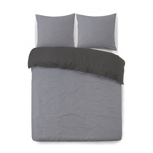 VISION Parure De Couette Flanelle Bicolore - 1 Housse De Couette 240 X 260 Cm + 2 Taies D'Oreillers 65 X 65 Cm - Gris Anthracite 9 VISION Parure de couette Flanelle bicolore - 1 Housse de couette 240 x 260 cm + 2 Taies d'Oreillers 65 x 65 cm - Gris anthracite - Photo n°3; ?>