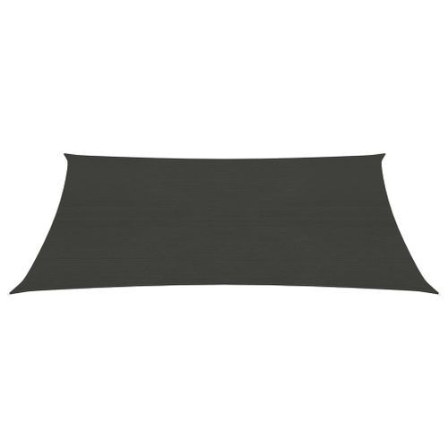 Voile d'ombrage 160 g/m² Anthracite 6x7 m PEHD - Photo n°2; ?>