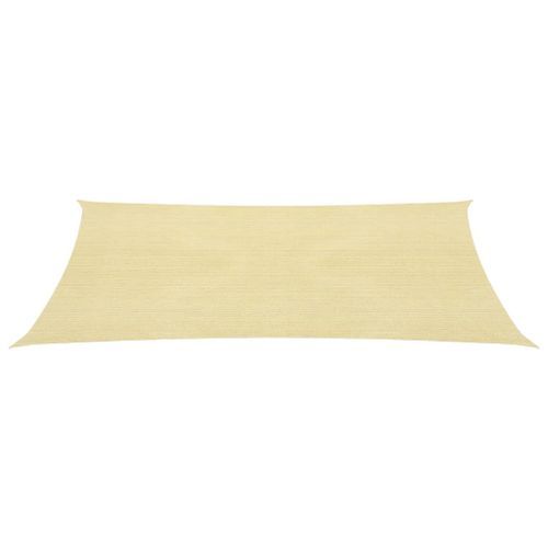 Voile d'ombrage 160 g/m² Beige 2x4,5 m PEHD - Photo n°3; ?>