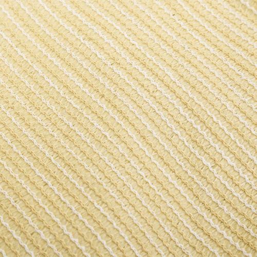 Voile d'ombrage 160 g/m² Beige 6x6 m PEHD - Photo n°2; ?>